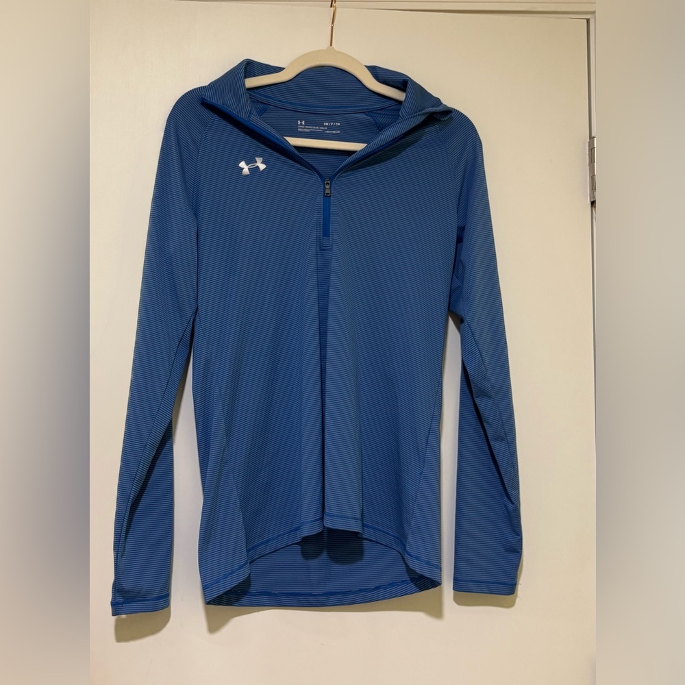Blue Striped Under Armour Quarter zip